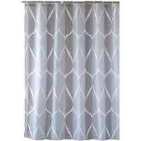 Fanci Home Duschvorhang Wassertropf Polyester Anti-Schimmel Textil wasserdicht (Schimmelresistent Wasserabweisend), Anti-Bakteriell Waschbar inklusive Ringe Duschvorhanghaken
