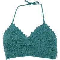 Guru-Shop T-Shirt Häkeltop, Bikinitop, Strandtop, Hippie Bra -.. Festival, Ethno Style, alternative Bekleidung