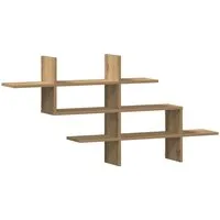 vidaXL Regal Wandregal Artisan-Eiche 124,5x18x60,5 cm Holzwerkstoff, 1-tlg.