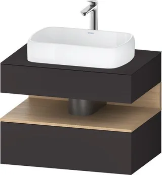 Duravit Qatego Konsolenwaschtischunterbau wandhängend Graphit Supermatt 800x550x600 mm - QA473003080 QA4730030800010