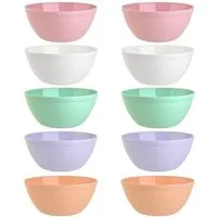 Engelland Müslischüssel Plastikschale, 900 ml, PP-Kunststoff (BPA-frei), (Vorteils-Set, 10-tlg), spülmaschinengeeignet, mikrowellengeeignet, Ø 16 cm, BPA-frei