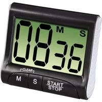 Xavax Küchentimer Digitaler Küchentimer mit Timer- & Stopp-Uhr, 99:59 min, Schwarz