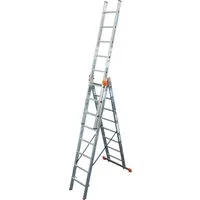 KRAUSE Vielzweckleiter Tribilo, Alu, 3x8 Sprossen, Arbeitshöhe ca. 605 cm