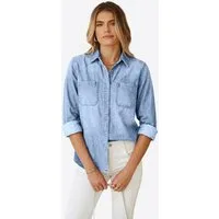 Imily Bela Jeansbluse Damen Lässige Boyfriend Jeansjacke (Packung, 1-tlg., 1per-Pack) aus Baumwolle