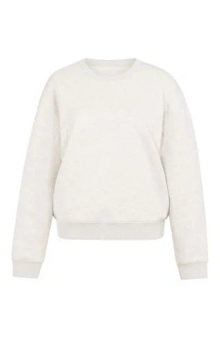 Yaya - Pullover mit Stickerei und Rundhalsausschnitt beige - Gr. - S