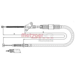 Metzger Handbremsseil hinten rechts Opel Frontera 17.2720
