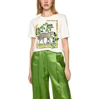 Marc Cain T-Shirt Leo's Oasis Premium Damenmode mit Leo-Motiv