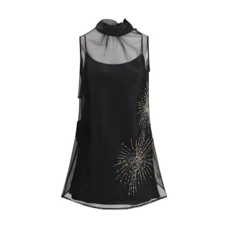 Staud Schwarzes Polyester Freizeitkleid