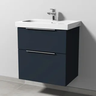Sanipa 3way Waschtischunterbau zu Geberit iCon Light Waschtisch mit 2 Auszügen, Marine-Matt UP5711R