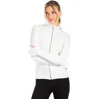 Smilodox Trainingsjacke Kenna Gold, Figurbetonte Sportjacke mit 3D Rubber Print, Stehkragen Goldener Reißverschluss formende Nähte atmungsaktive Laufjacke