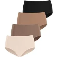LASCANA Taillenslip (4er-Pack) aus elastischer Baumwolle