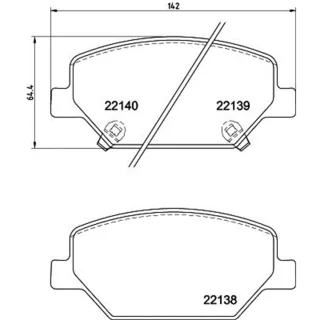 Hella Bremsbel?ge vorne Opel Insignia B 8DB355039-121