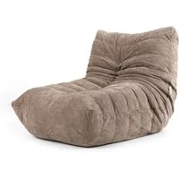 icon Sessel Schwammsofa Raupensitzsack Relaxsessel XXL aus Chenille "Enzo", Schaumstoff Füllung, für Wohnzimmer, für Schlafzimmer