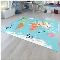 TT Home Teppich Kinderzimmer, Rechteckig, Höhe: 4 mm, Kinderzimmerteppich Teppich Junge Mädchen Kinderteppich Baby Rutschfes
