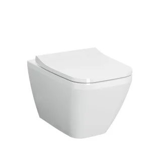 VitrA Integra Square Wand-WC VitrA Flush 2.0 37 x 54 cm ohne Spülrand Weiß Hochglanz,7082B003-0075 7082B003-0075