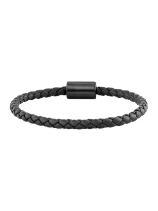 cai Armband Leder olivenblattgegerbt schwarz