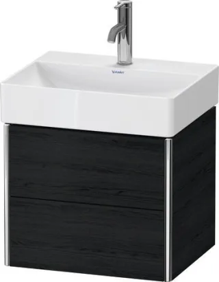 Duravit XSquare Waschtischunterbau wandhängend Eiche Schwarz Matt 484x390x397 mm - XS430501616 XS430501616