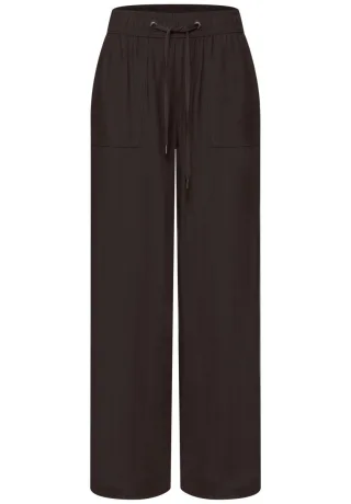 Street One - Marlenehose mit weitem Bein braun - Gr. - 30