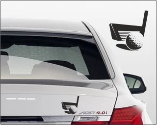 Autoaufkleber golfsport