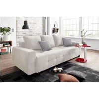 OTTO home Schlafsofa Bella, B: 241 cm, Liegefl. 142x194 cm, Bettfunktion, Bettkasten & 2 Zierkissen, Federkern