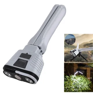 Multi Light Sourch Multifunctional Flashlight Solar Power Bank Outdoor USB Folding Camping LED Light Magnetic Work Light