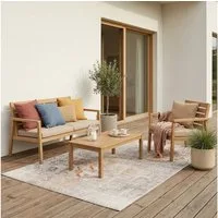 Pergamon Outdoorteppich Indoor Outdoor Teppich Lagos Vintage, Rechteckig, Höhe: 4 mm