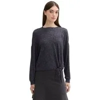 TOM TAILOR Denim Langarmshirt mit seitlichem Knoten