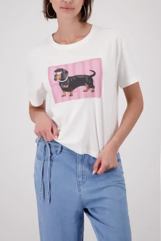 monari - T-Shirt mit Dackelprint - Gr. - 44
