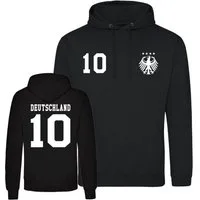 Youth Designz Kapuzenpullover Deutschland Herren Hoodie Pullover im Fußball Trikot Look mit modischem Fan Aufdruck