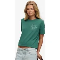 Superdry Print-Shirt LUXE CASUAL RLXD TEE aus Baumwolle und Single Jersey, Relaxed Fit, mit Rundhalsausschnitt