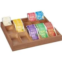 relaxdays Aufbewahrungsbox Sortierbox aus Holz