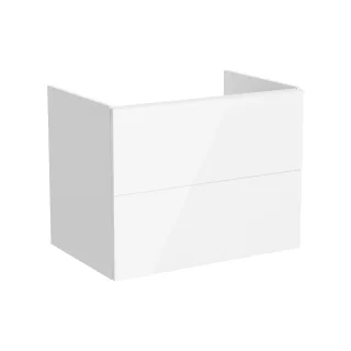 VitrA New Metropole Pure Waschtischunterschrank mit 2 Vollauszügen 78 x 52 x Weiß Hochglanz,67425 67425