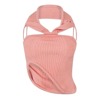 Off White - Trägertop für Damen, gerippt, Schmal, Ärmellos (Pfirsich)
