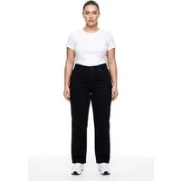 ESRA Straight-Jeans Gerade Schnitt Jeans hoher Bund mit Stretch bis Plus Size Übergröße Straight Jeans Damen High Waist Stretch Jeans Hose mit geradem Bein