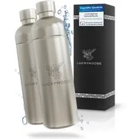 Luckymoose Wassersprudler Flasche Infinity, (für Aarke Carbonator 3, Phlips GoZero & Brita SodaOne), Spülmaschinenfest & ohne Ablaufdatum
