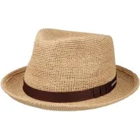 Stetson Strohhut Fedora Raffia Crochet