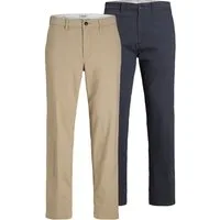 Jack & Jones Chinohose JPSTKANE DAVE CHINO 2PK MP NOOS (Packung, 2-tlg) In vorgewaschener Qualität