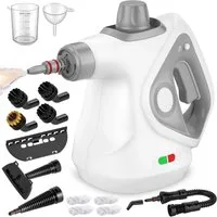 AKKEE Handdampfreiniger Dampfreiniger mit 15-Teiligem Zubehör tragbarer Küchenreiniger, 1050 W, für Zuhause für Haushalt, Küche, Bad, Fenster, Polster & Auto