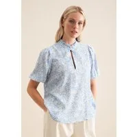 seidensticker Shirtbluse Schwarze Rose 1/2 Rundhals Floral