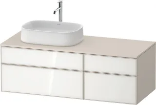 Duravit Zencha Konsolenwaschtischunterbau wandhängend Weiß & Taupe n/a & Supermatt 1300x550x442 mm - ZE4826064830000