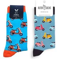 TwoSocks Freizeitsocken Lustige Socken Damen & Herren Roller Motiv, Baumwolle, Einheitsgröße (2 Paar)