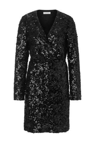 Rich & Royal - Mini Sequin Dress black - Gr. - 36