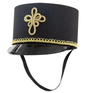 buttinette Funkenhut "Uniform", schwarz/gold