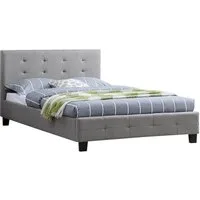 CARO-Möbel Polsterbett NEBRASKA, Polsterbett Einzelbett Design Bettgestell mit Lattenrost 120cm breit S