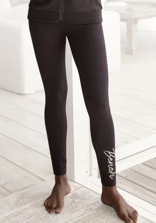Bench. Loungewear Leggings mit glänzender Logostickerei, Loungewear