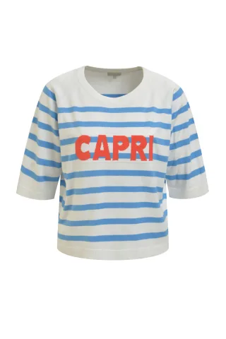 Milano Italy - oversize pullover with 1/2 raglan sleeves ocean print - Gr. - XL