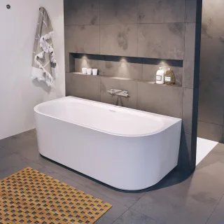 Riho wandstehende Badewanne Desire 180x84 B2W seidenmatt weiß, B089001105 B089001105