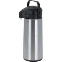 Koopman Pump-Isolierkanne Isolierkanne Pumpkanne Kaffeekanne 1,9L, (Stück, 1-St., Packung), Edelstahl, Isolierend, 36x17x14cm, Silberfarbend, 4 STunden Wärme