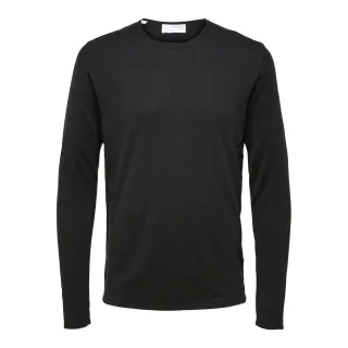Rocks Knit Crew Neck Zwart von Selected in der farbe Schwarz und in größe L.