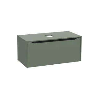 VitrA New Integra Square Waschtischunterschrank (Aufsatzwaschtisch) mit 1 Vollauszug 100 Matt,80287 80287